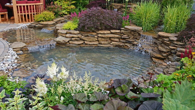 What Are the Most Durable Materials for a Garden Pond Backsplash?